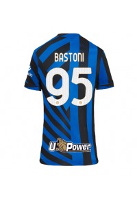 Inter Milan Alessandro Bastoni #95 Jalkapallovaatteet Naisten Kotipaita 2024-25 Lyhythihainen